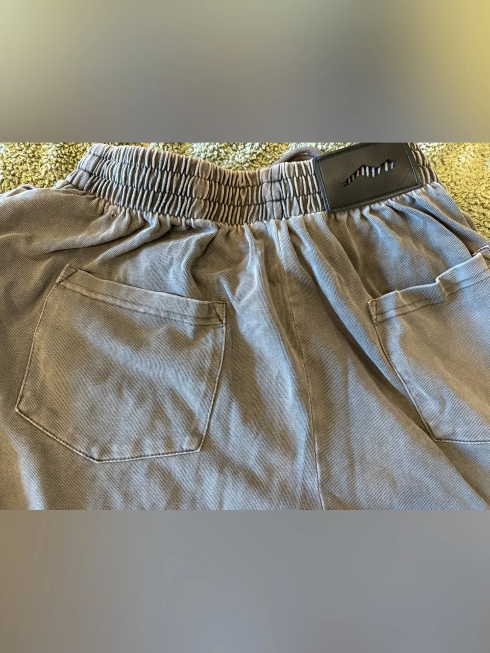 retro MasonPrince Wide-Leg Elastic Waist Pull On Sweatpant zipper Streetwear Sz1